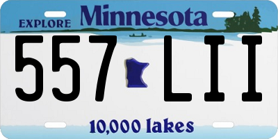 MN license plate 557LII