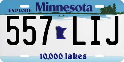 MN license plate 557LIJ