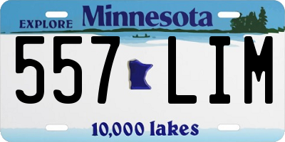 MN license plate 557LIM