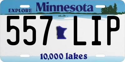 MN license plate 557LIP