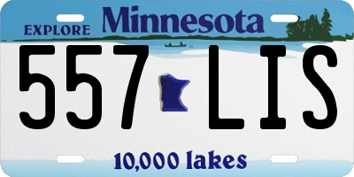 MN license plate 557LIS