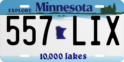 MN license plate 557LIX