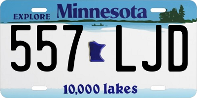 MN license plate 557LJD