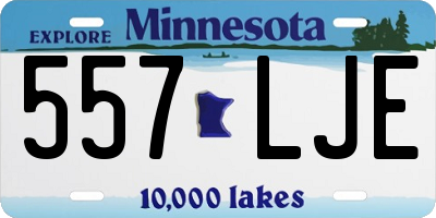 MN license plate 557LJE
