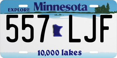 MN license plate 557LJF