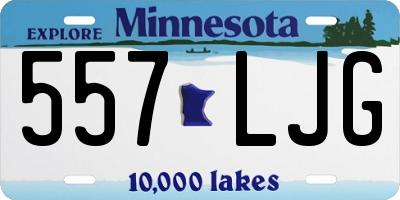 MN license plate 557LJG