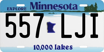 MN license plate 557LJI