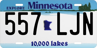 MN license plate 557LJN