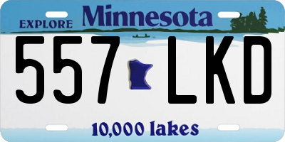 MN license plate 557LKD