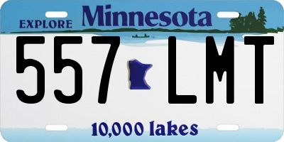 MN license plate 557LMT