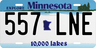 MN license plate 557LNE
