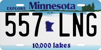 MN license plate 557LNG