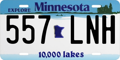 MN license plate 557LNH