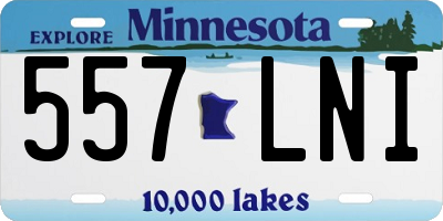MN license plate 557LNI
