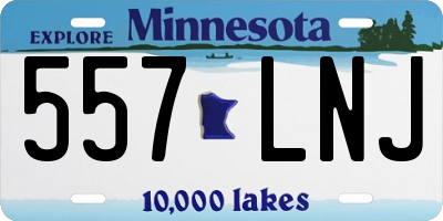 MN license plate 557LNJ
