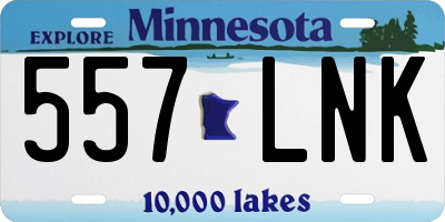 MN license plate 557LNK