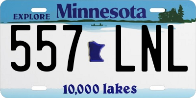 MN license plate 557LNL
