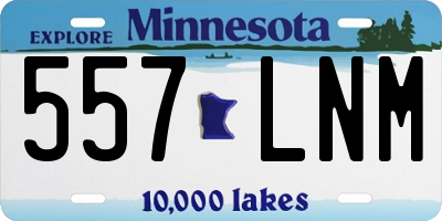 MN license plate 557LNM