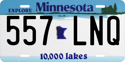 MN license plate 557LNQ