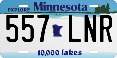 MN license plate 557LNR