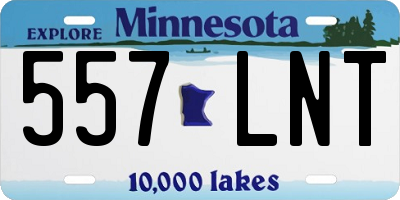 MN license plate 557LNT