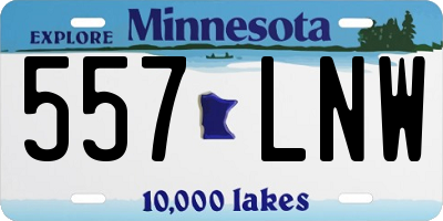 MN license plate 557LNW