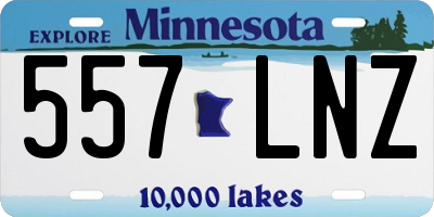 MN license plate 557LNZ