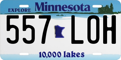MN license plate 557LOH