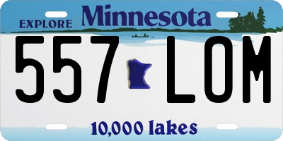 MN license plate 557LOM