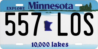 MN license plate 557LOS