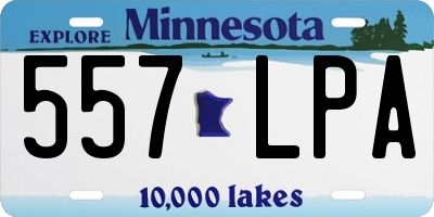 MN license plate 557LPA