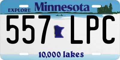 MN license plate 557LPC