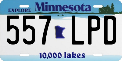 MN license plate 557LPD