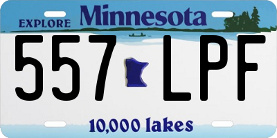 MN license plate 557LPF