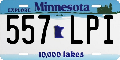 MN license plate 557LPI
