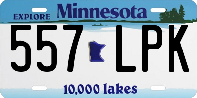 MN license plate 557LPK