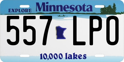 MN license plate 557LPO