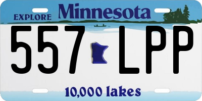 MN license plate 557LPP