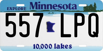 MN license plate 557LPQ