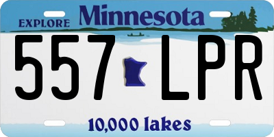 MN license plate 557LPR