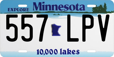MN license plate 557LPV