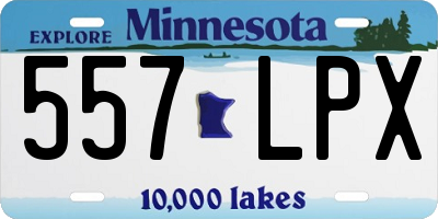 MN license plate 557LPX