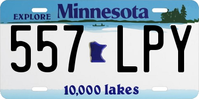 MN license plate 557LPY