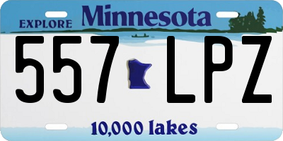 MN license plate 557LPZ