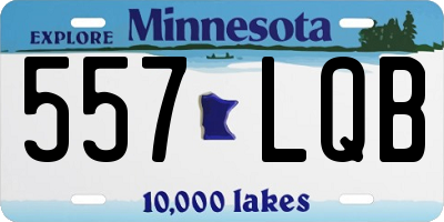 MN license plate 557LQB