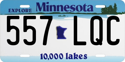 MN license plate 557LQC