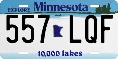 MN license plate 557LQF