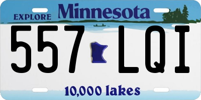 MN license plate 557LQI