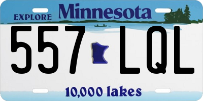MN license plate 557LQL