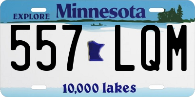 MN license plate 557LQM